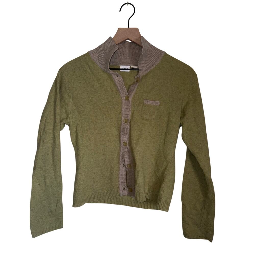 FORK Women’s Beige Crewneck Lambswool Blend Sweater M